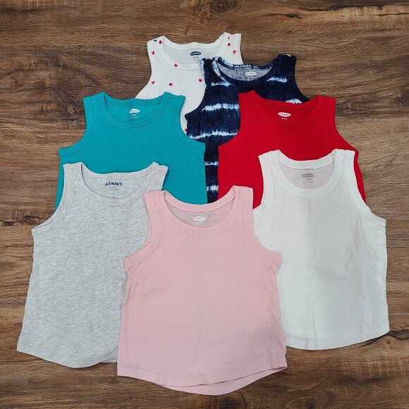 Old Navy 7 Pack Tank Tops Sleeveless Shirts B0069 - Picture 2 of 5